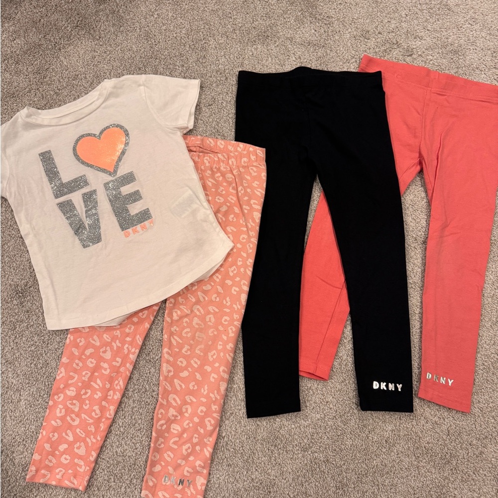DKNY Girls Leggings & tee